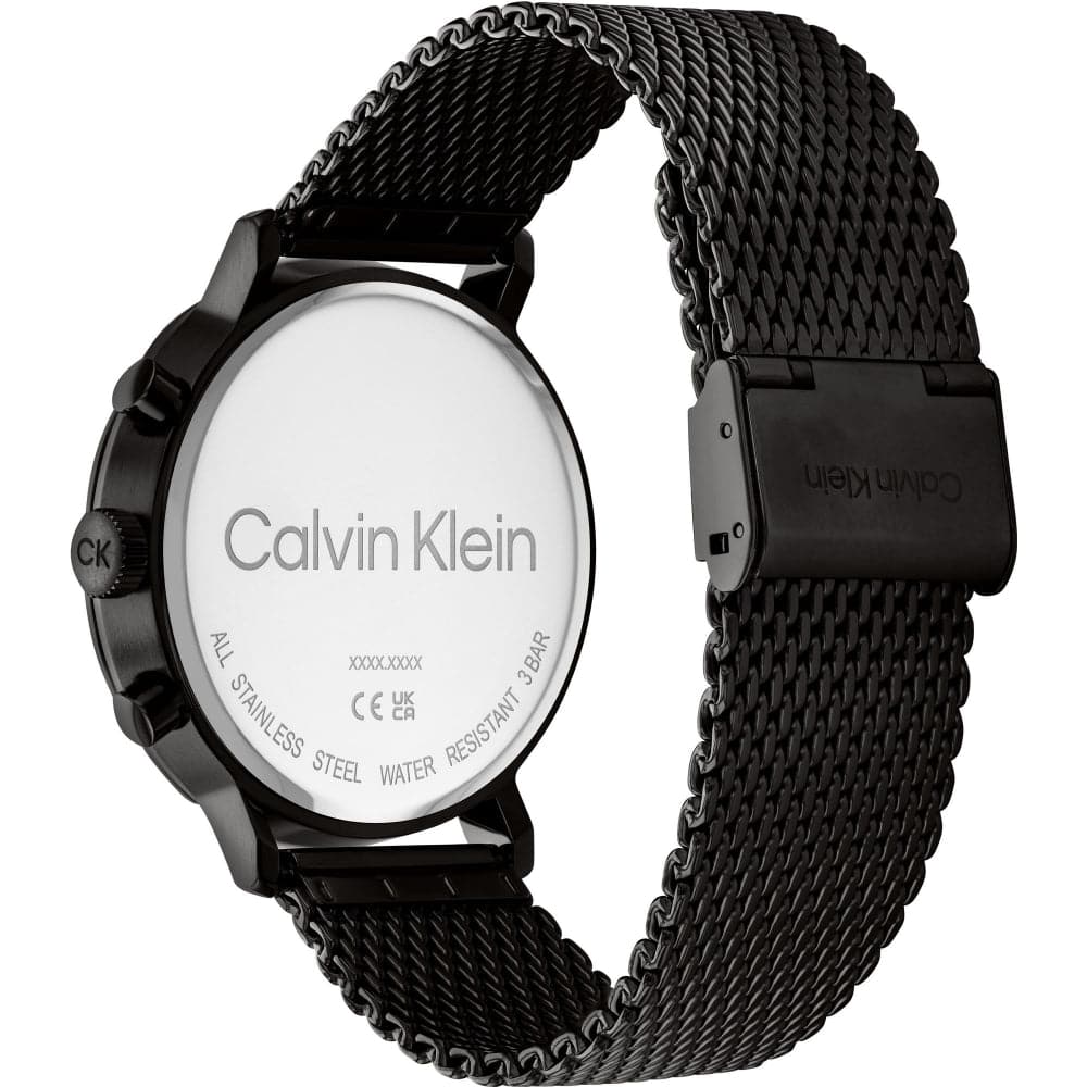 Calvin Klein Black Dial Milanese Strap Men Watch 25200108