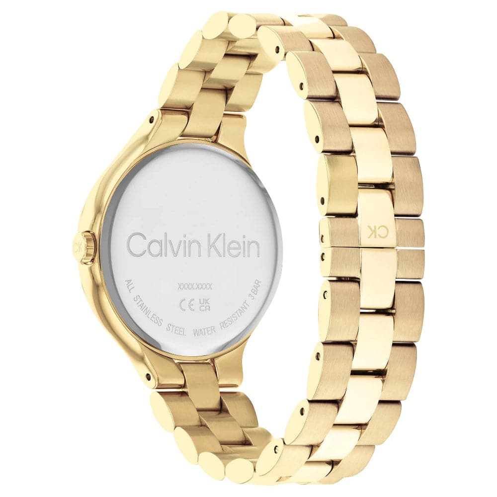 Calvin Klein Gold Dial Stainless Steel Unisex Watch 25200126