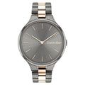 Calvin Klein Gray Dial Two-Tone Stainless Steel Strap Unisex Watch 25200127