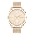 Calvin Klein Chronograph Rose Gold Milanese Strap Women Watch 25200175