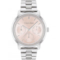 Calvin Klein Chronograph Pink Dial Silver Stainless Steel Strap Women Watch 25200176
