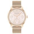 Calvin Klein Chronograph Rose Gold Milanese Strap Women Watch 25200179