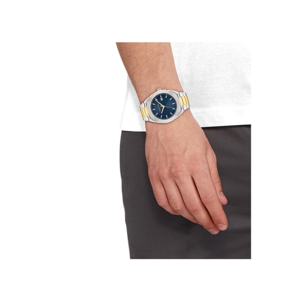 Calvin Klein Blue Dial Two-Tone Stainless Steel Strap Men Watch 25200198