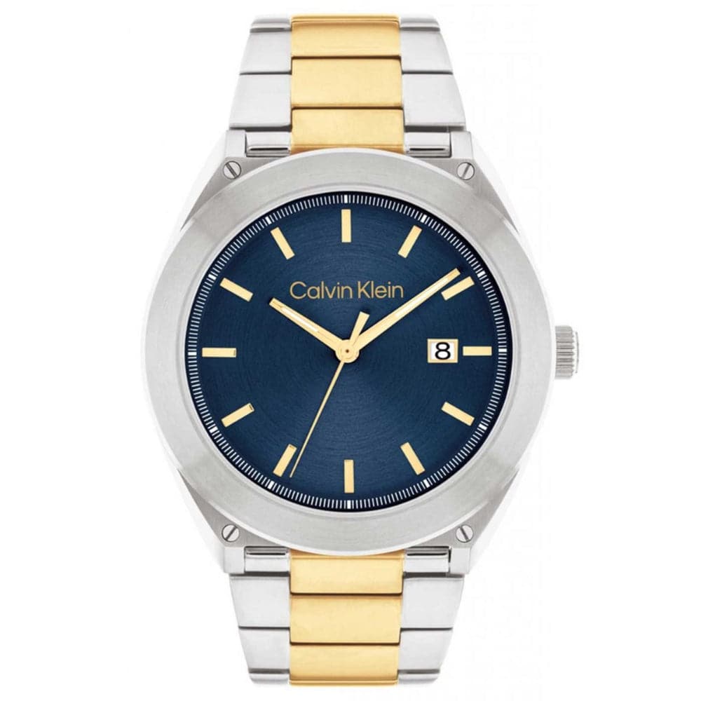 Calvin Klein Blue Dial Two-Tone Stainless Steel Strap Men Watch 25200198