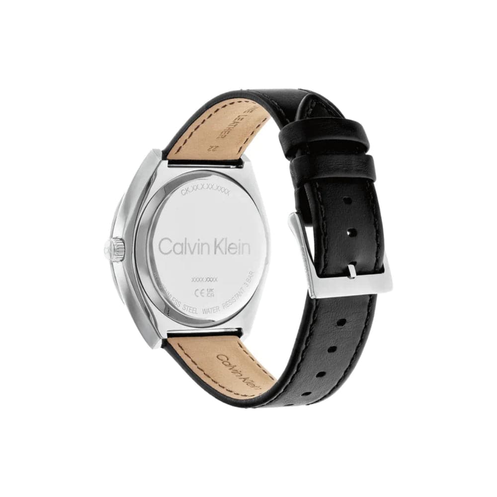 Calvin Klein Black Dial & Leather Strap Men Watch 25200201