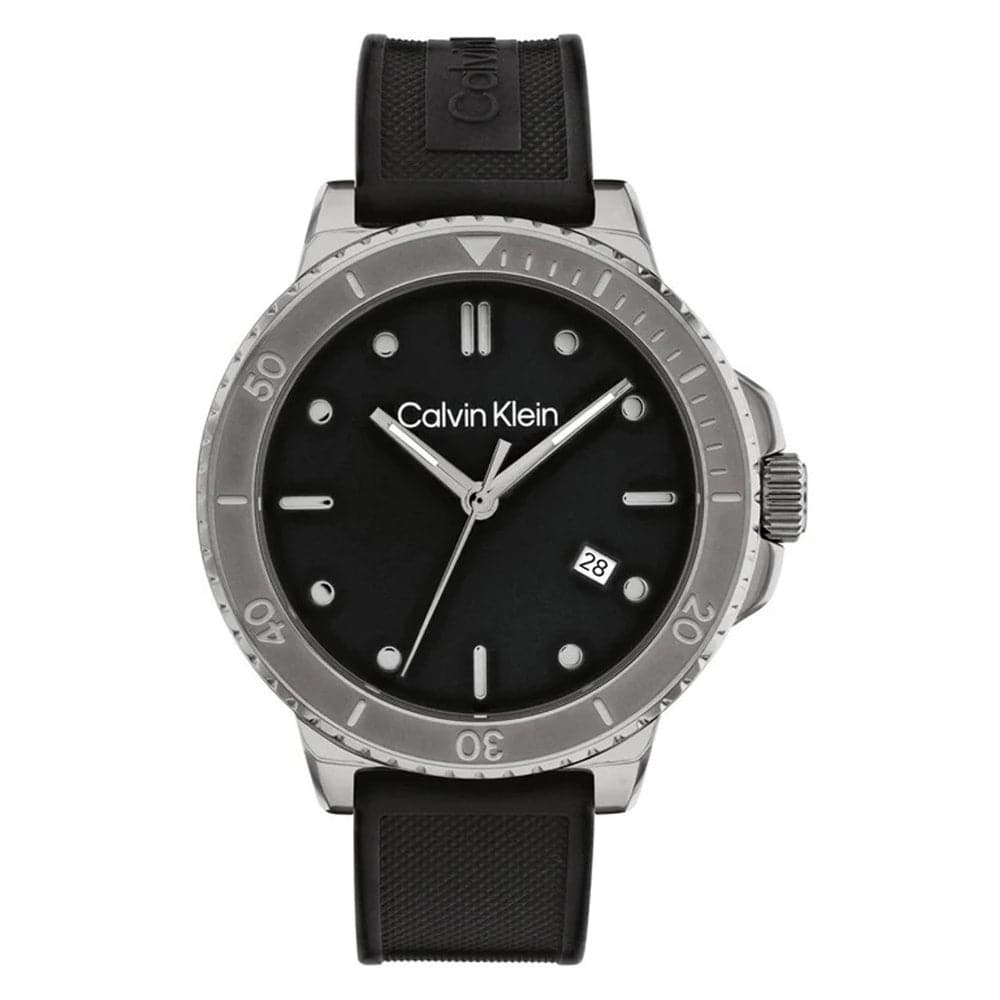 Calvin Klein Black Dial & Silicone Strap Men Watch 25200207