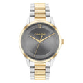 Calvin Klein Gray Dial Two-Tone Stainless Steel Strap Unisex Watch 25200226