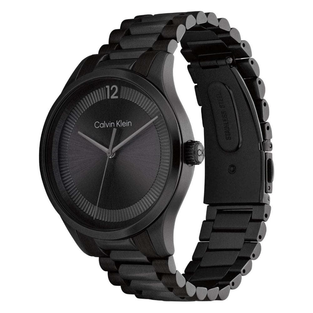 Calvin Klein Black Dial Stainless Steel Strap Men Watch 25200227