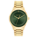 Calvin Klein Green Dial Gold Stainless Steel Strap Unisex Watch 25200229