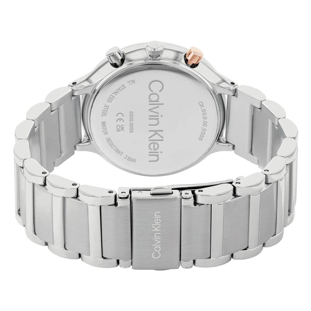 Calvin Klein White Dial Silver Stainless Steel Strap Unisex Watch 25200238