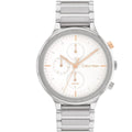 Calvin Klein White Dial Silver Stainless Steel Strap Unisex Watch 25200238