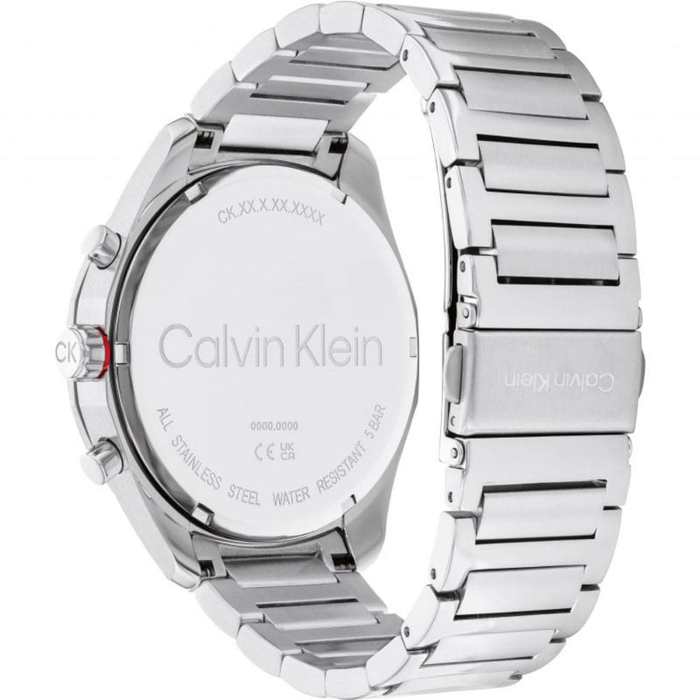 Calvin Klein Chronograph Silver Stainless Steel Strap Men Watch 25200264