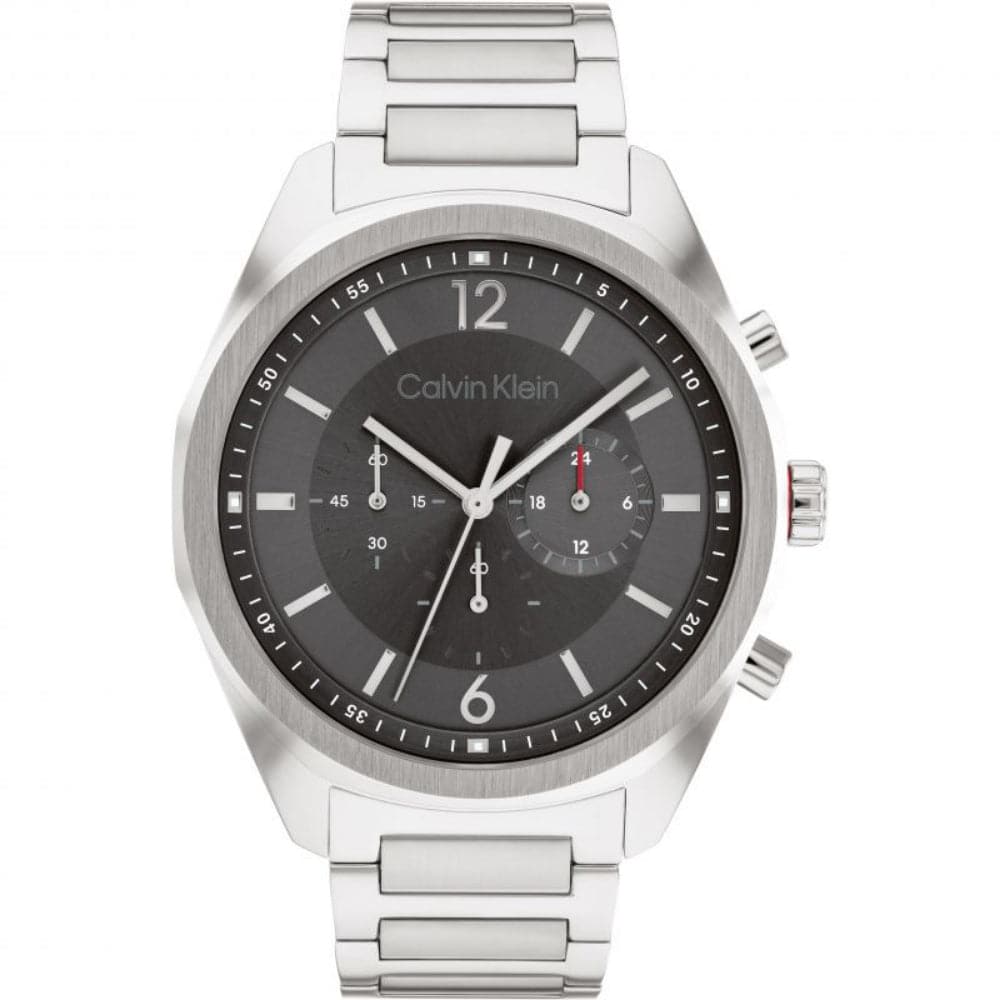 Calvin Klein Chronograph Silver Stainless Steel Strap Men Watch 25200264