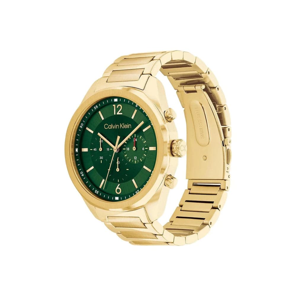 Calvin Klein Chronograph Gold Stainless Steel Strap Men Watch 25200266