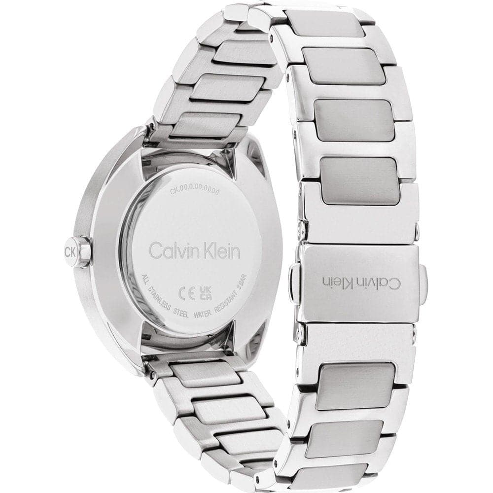 Calvin Klein White Dial Silver Stainless Steel Strap Women Watch 25200275