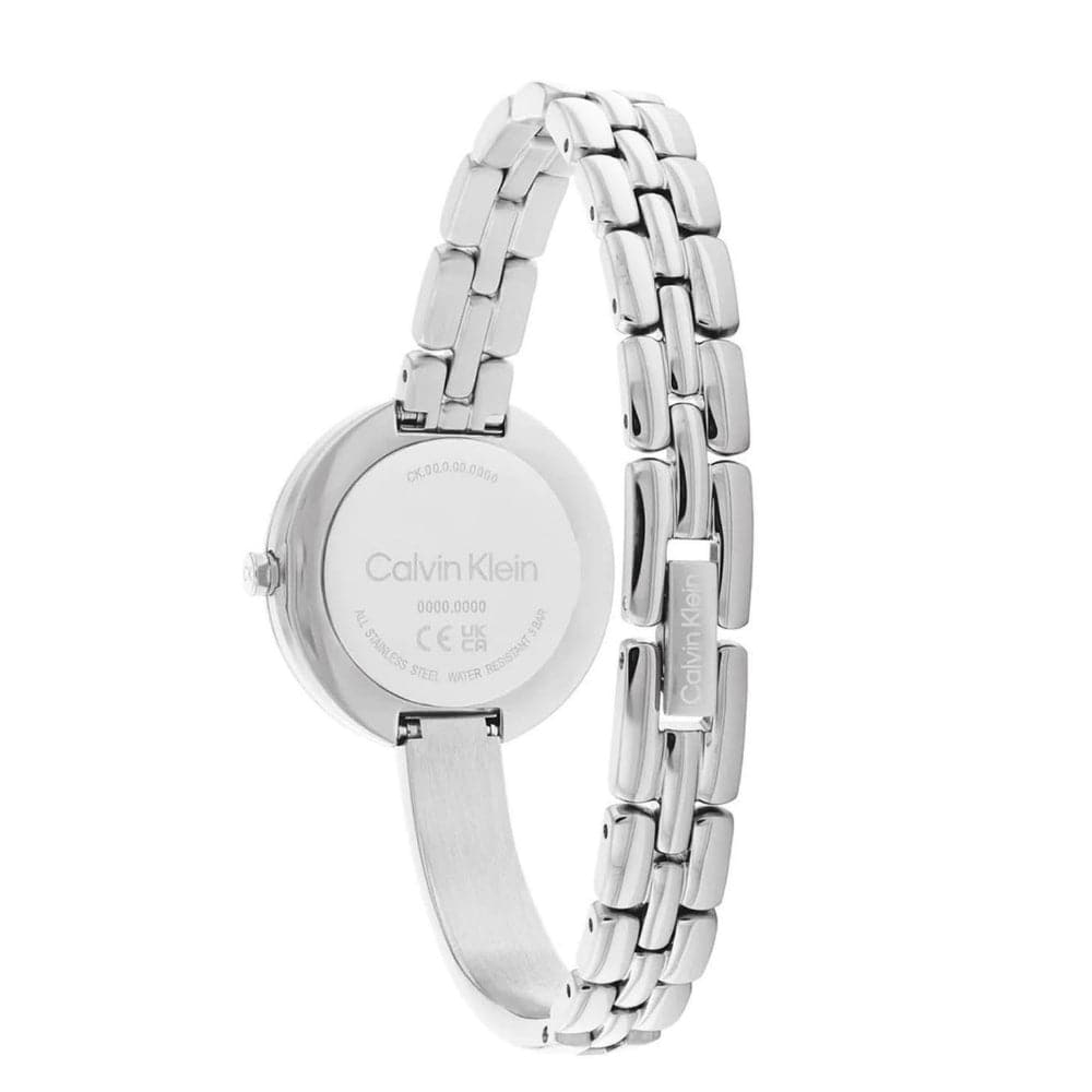 Calvin Klein White Dial Silver Stainless Steel Strap Women Watch 25200278