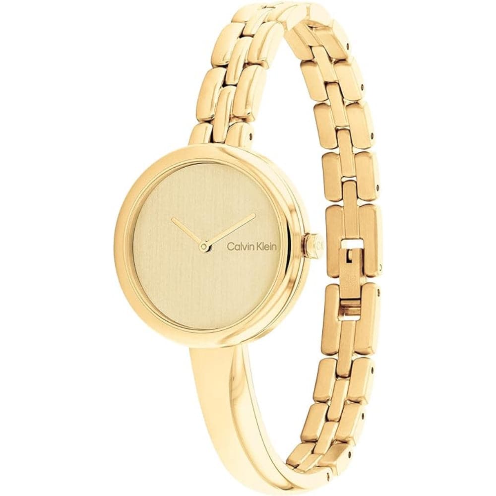 Calvin Klein Elegance Gold Dial Stainless Steel Strap Women Watch 25200279
