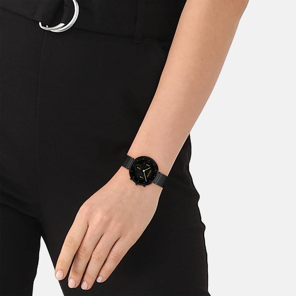 Calvin Klein Chronograph Black Dial Milanese Strap Women Watch 25200288