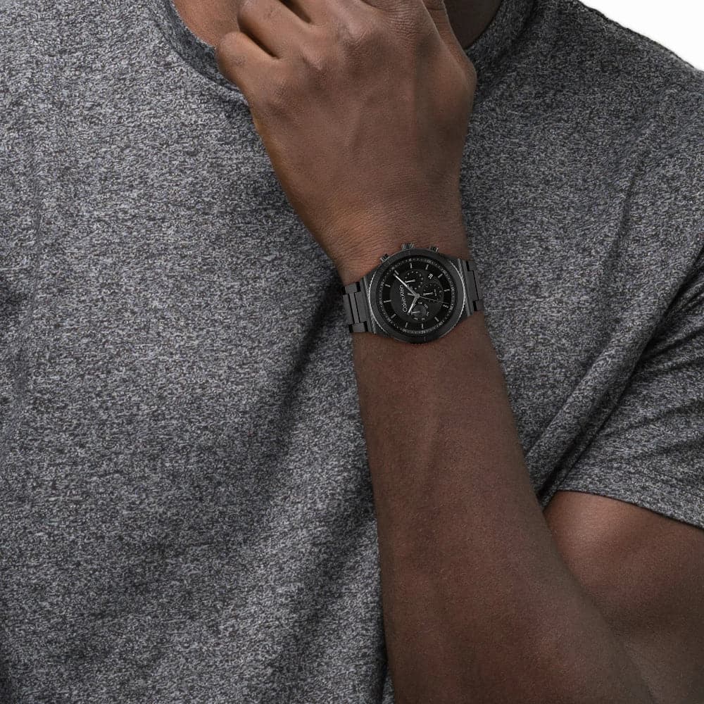 Calvin Klein Chronograph Black Dial Stainless Steel Strap Men Watch 25200303