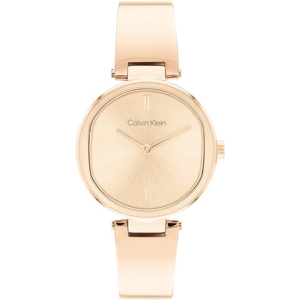 Calvin Klein Rose Gold Dial Stainless Steel Strap Women Watch 25200308