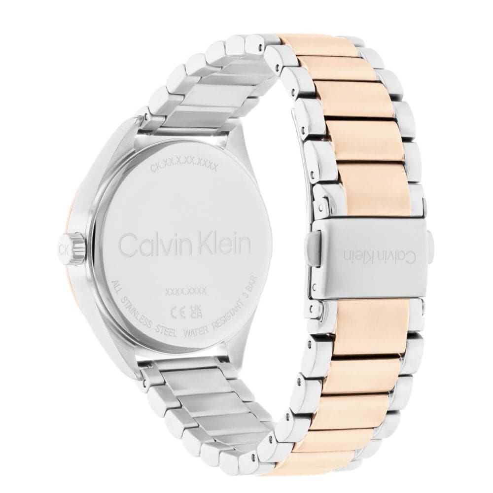 Calvin Klein White Dial Two-Tone Stainless Steel Strap Women Watch 25200317
