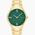 Calvin Klein Green Dial Gold Stainless Steel Strap Women Watch 25200333