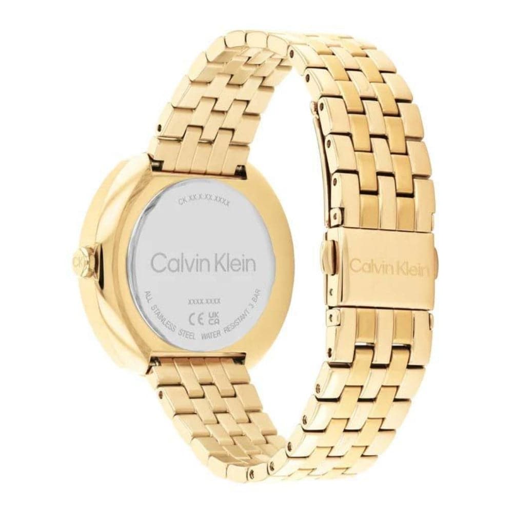 Calvin Klein Chronograph Gold Stainless Steel Strap Women Watch 25200336