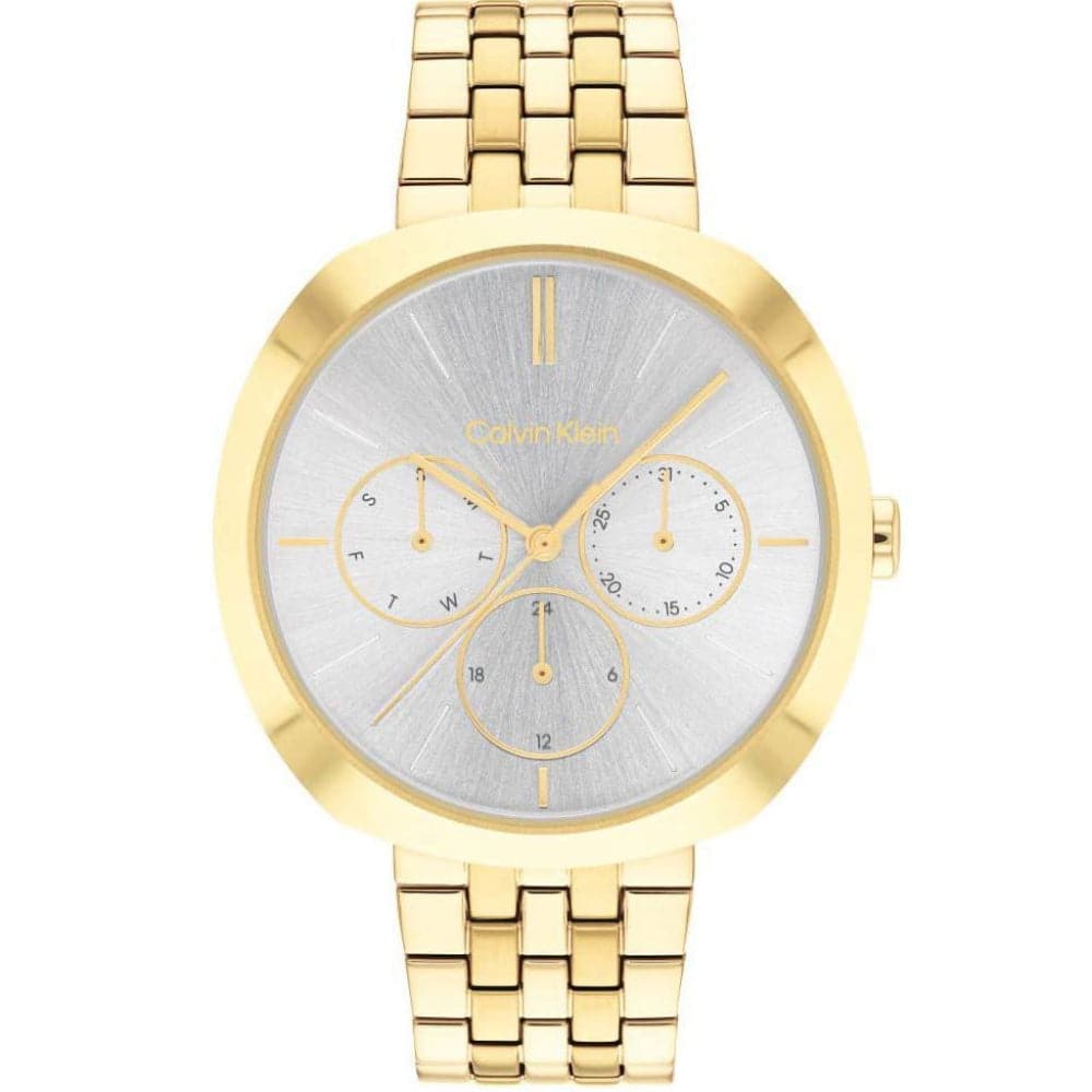 Calvin Klein Chronograph Gold Stainless Steel Strap Women Watch 25200336