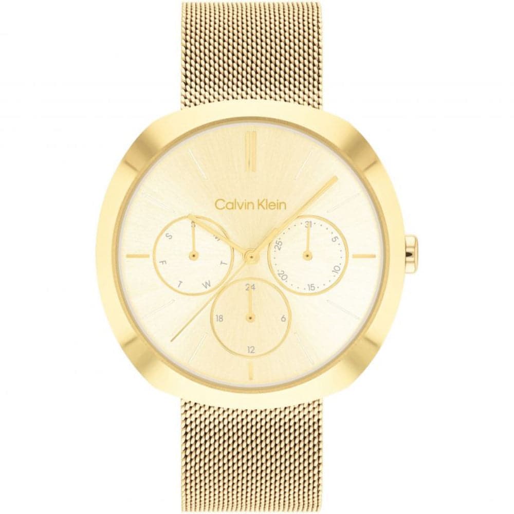 Calvin Klein Chronograph Gold Milanese Strap Women Watch 25200339