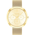 Calvin Klein Chronograph Gold Milanese Strap Women Watch 25200339
