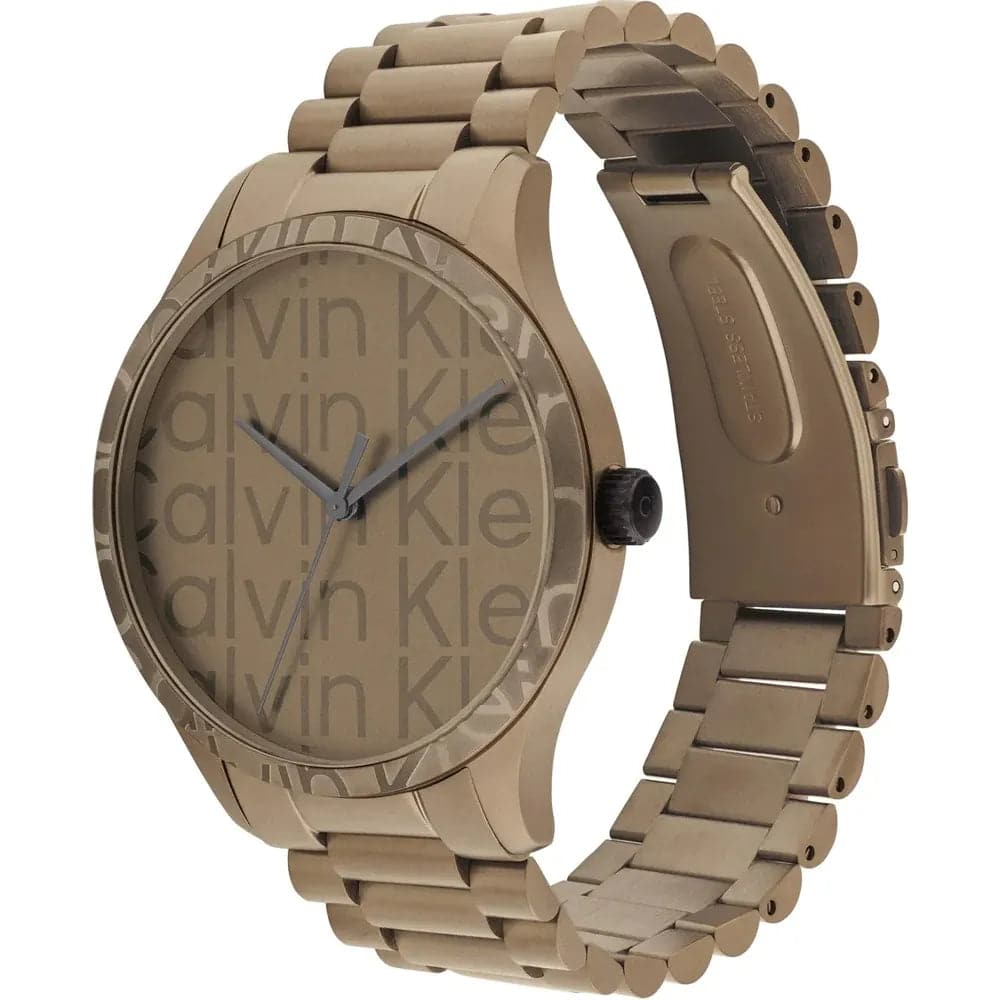 Calvin Klein Iconic Bronze Stainless Steel Strap Unisex Watch 25200343