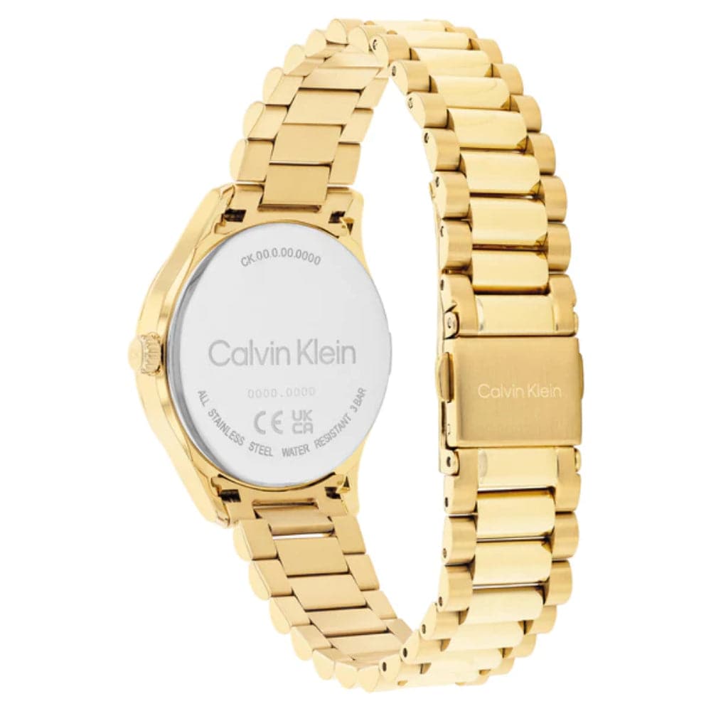 Calvin Klein Gold Dial Stainless Steel Strap Women Watch 25200346