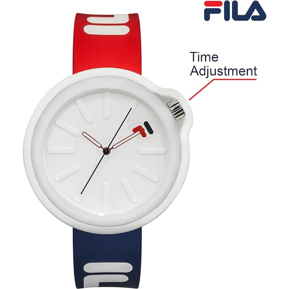 Fila Sports White Dial Two-Tone Silicone Strap Unisex Watch 38-315-001DBRD