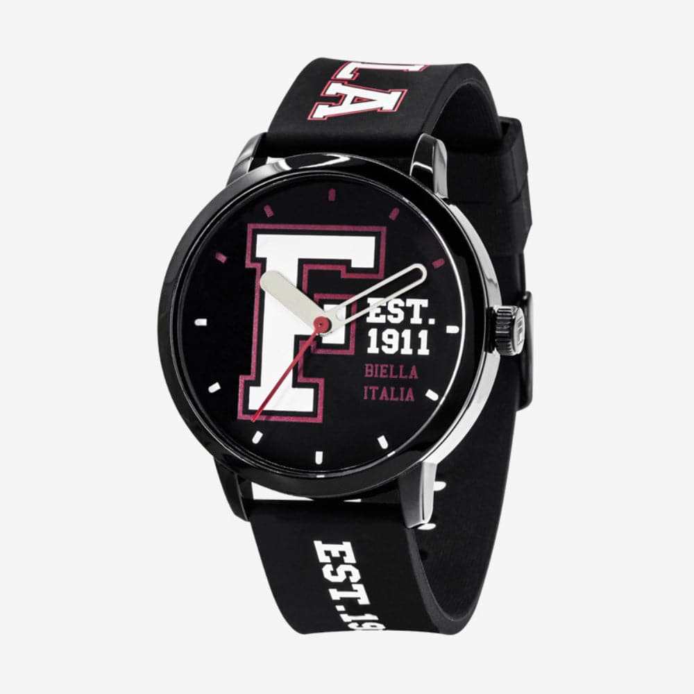 Fila Analog Black Dial Silicone Strap Unisex Watch 38-326-203