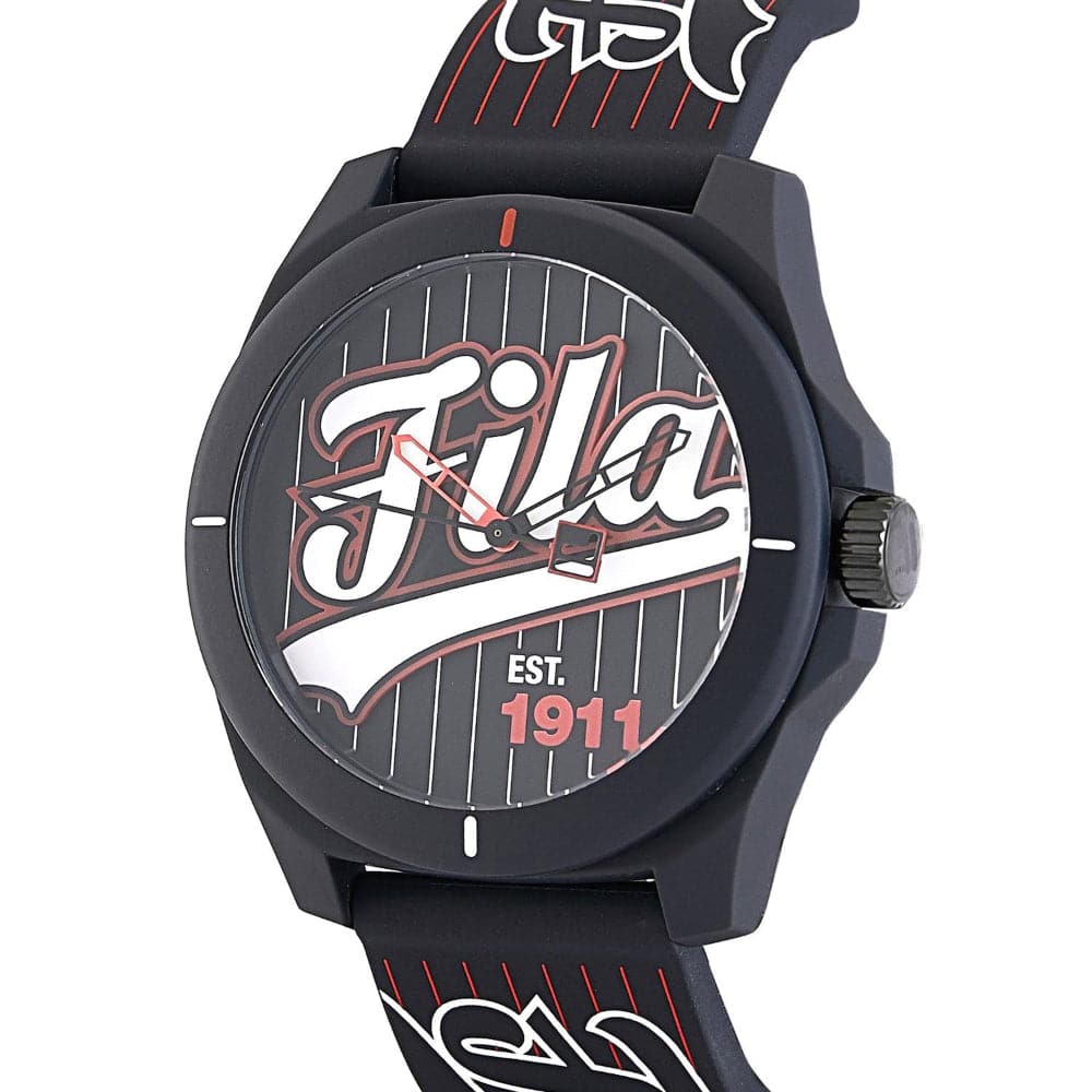 Fila Analog Black Dial Silicone Strap Unisex Watch 38-330-004
