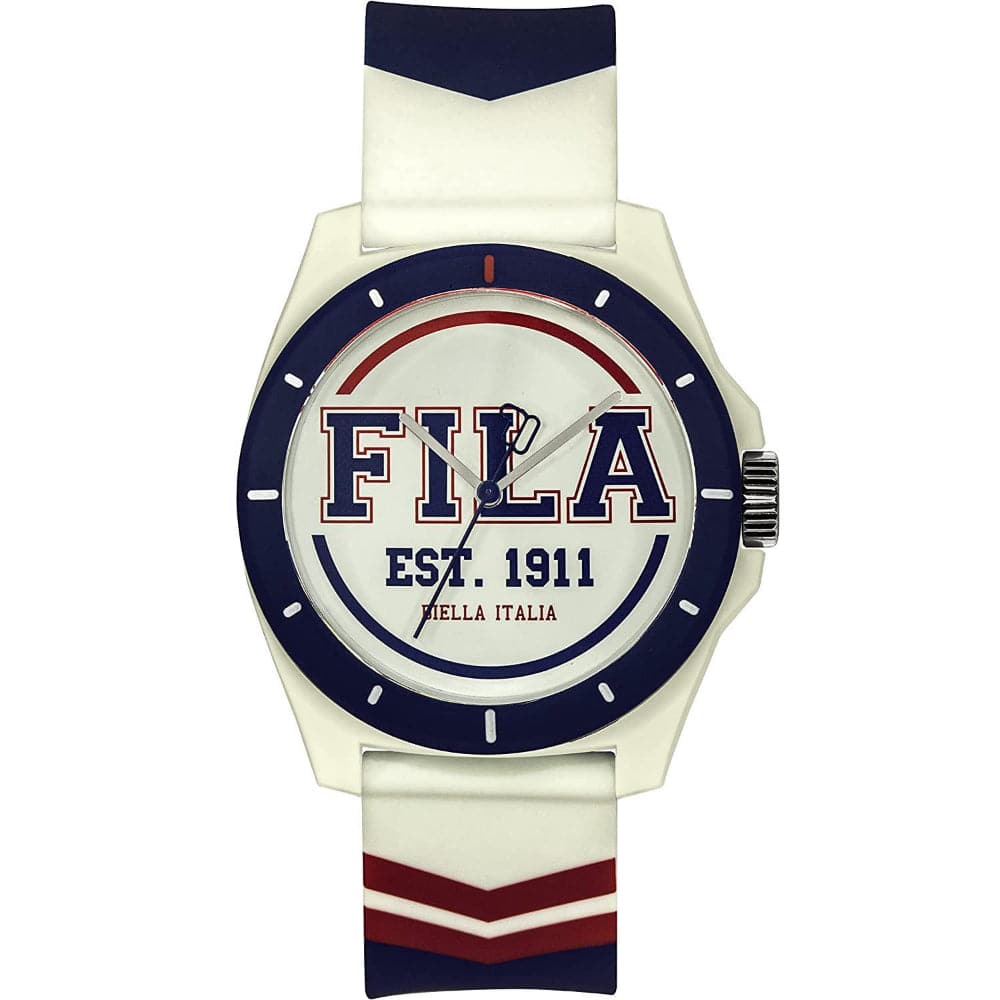 Fila Analog White Dial Silicone Strap Unisex Watch 38-331-003