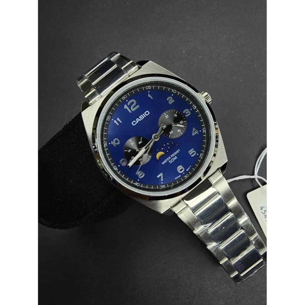 Casio General Moon Phase Silver Stainless Steel Strap Unisex Watch MTP-M300D-2AVDF