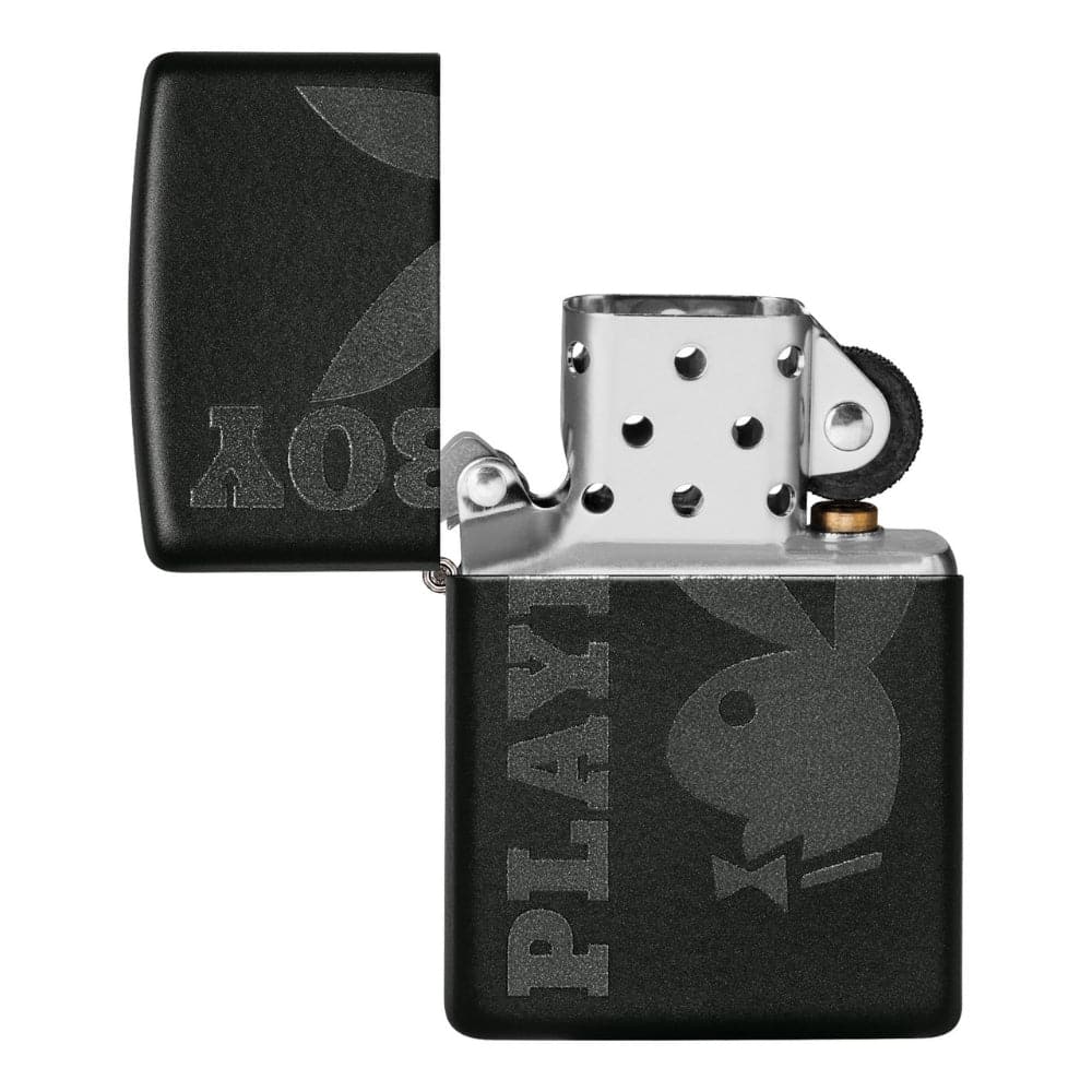Zippo Matte Black Playboy Bunny #49342