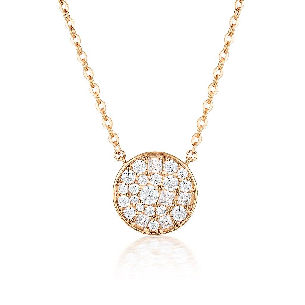Georgini Mosaic Disc Rose Gold Necklace
