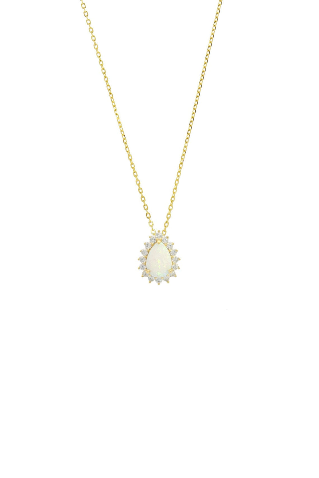 OPAL GLOW ROZELLE WHITE CREATED OPAL PENDANT GOLD