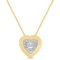 46cm Diamond Set Miracle Surround Heart Necklace in Yellow Gold