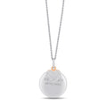 Heart and Disc Necklace with 0.05tw of Diamonds in Sterling Silver