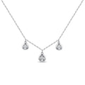 3 Station Necklace with 0.20tw of Diamonds in Sterling Silver