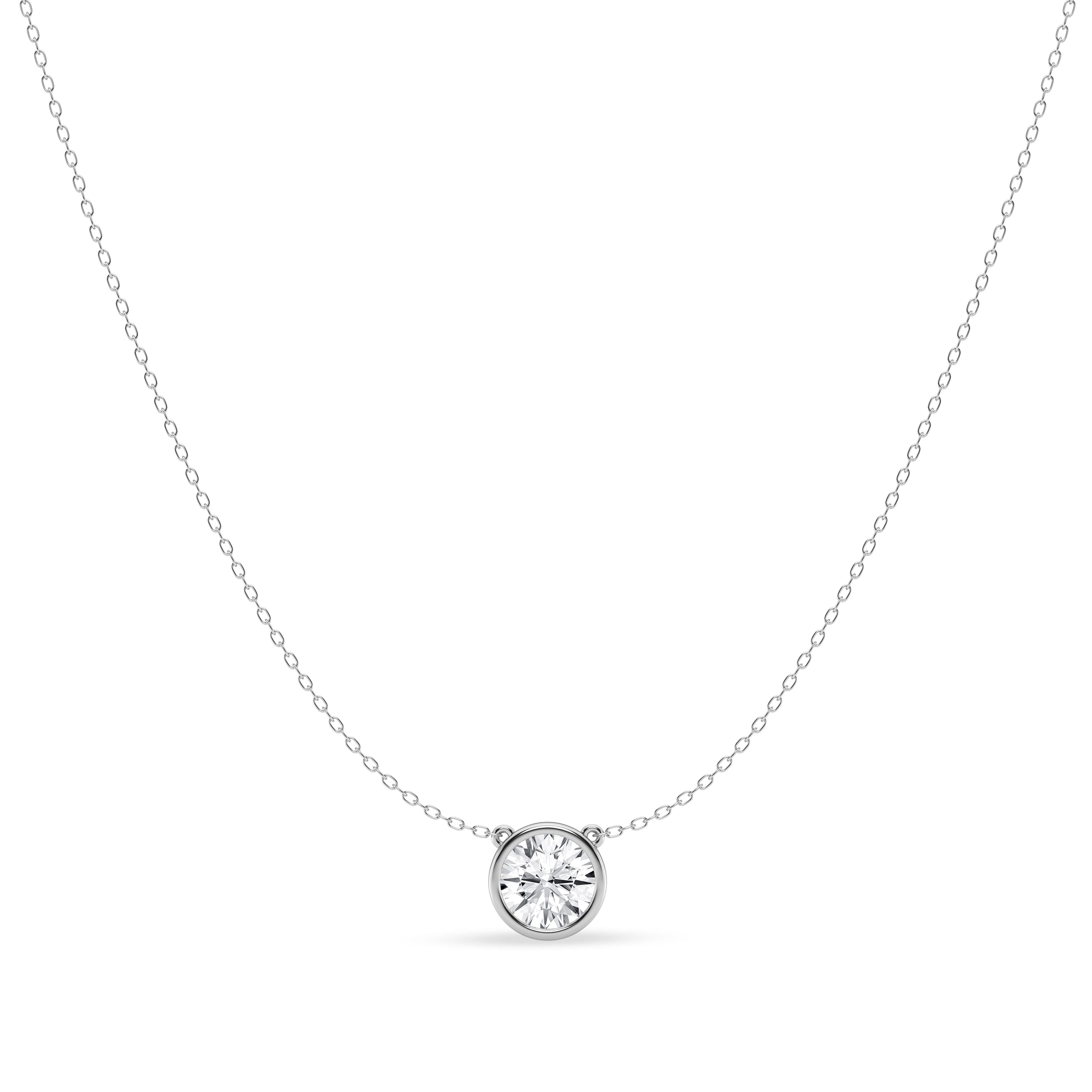 Mirage Slider Necklace with 2.00tw of Laboratory-Grown Diamonds in Sterling Silver and Platinum