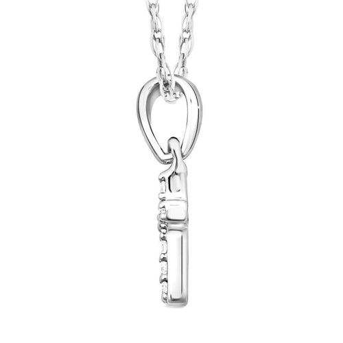 45cm Children's Diamond Cross Necklace in Sterling Silver