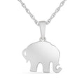 Children's Elephant Pendant Necklace with 0.05tw of Diamonds in Sterling Silver