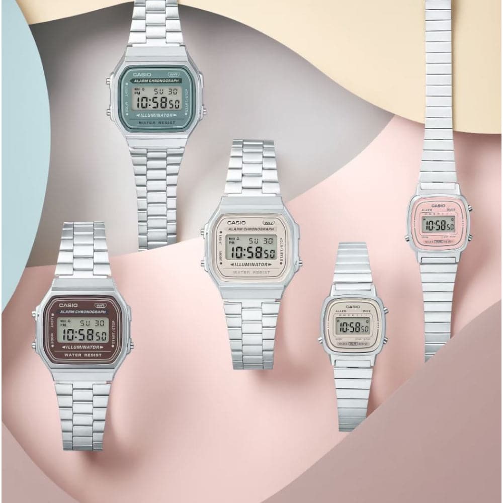 Casio General Digital Silver Stainless Steel Strap Unisex Watch A168WA-3AYDF