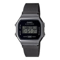 Casio General Black Stainless Steel Mesh Strap Unisex A168WEMB-1BDF-P