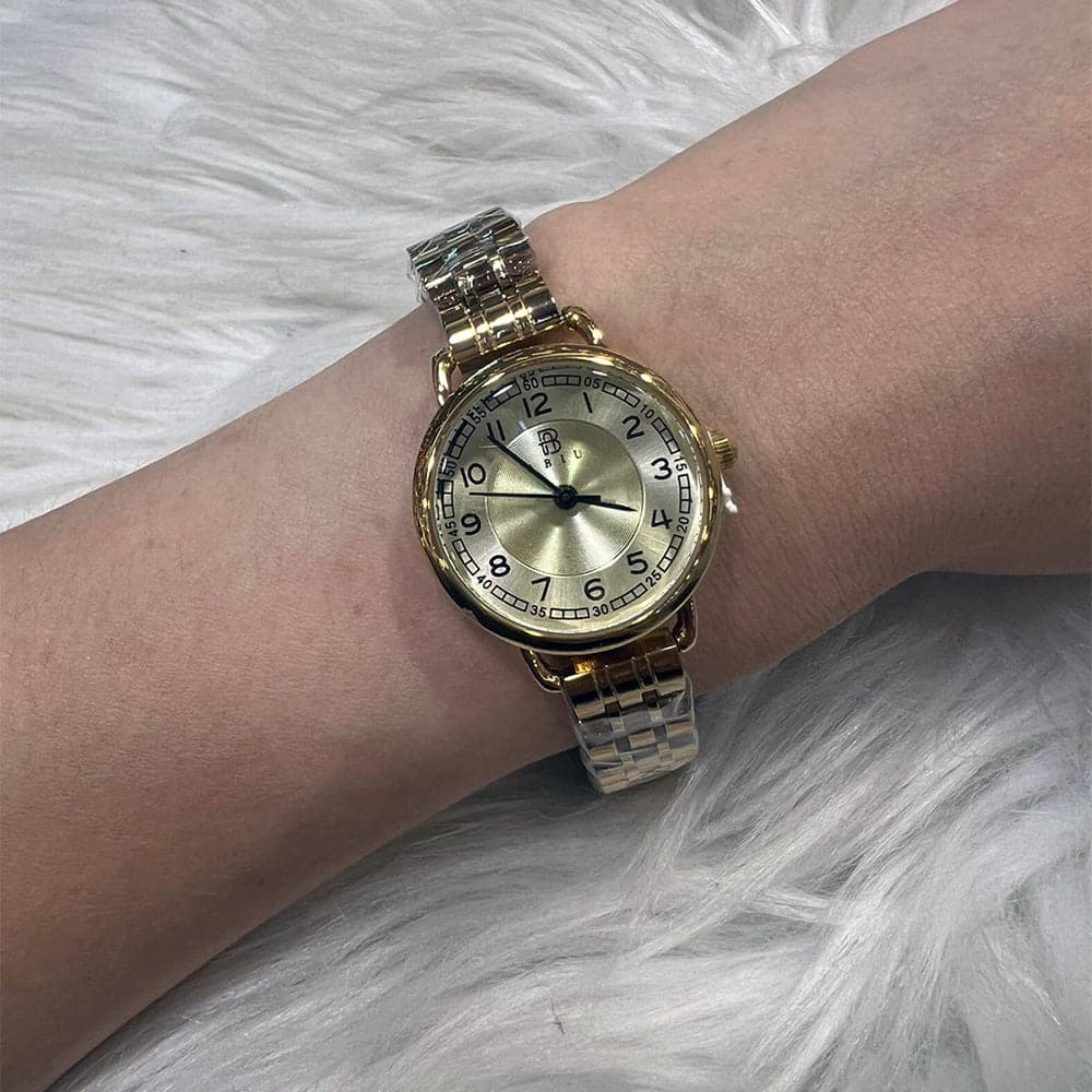 Abiu Analog Gold Stainless Steel Strap Women Watch AB-6118-G-G