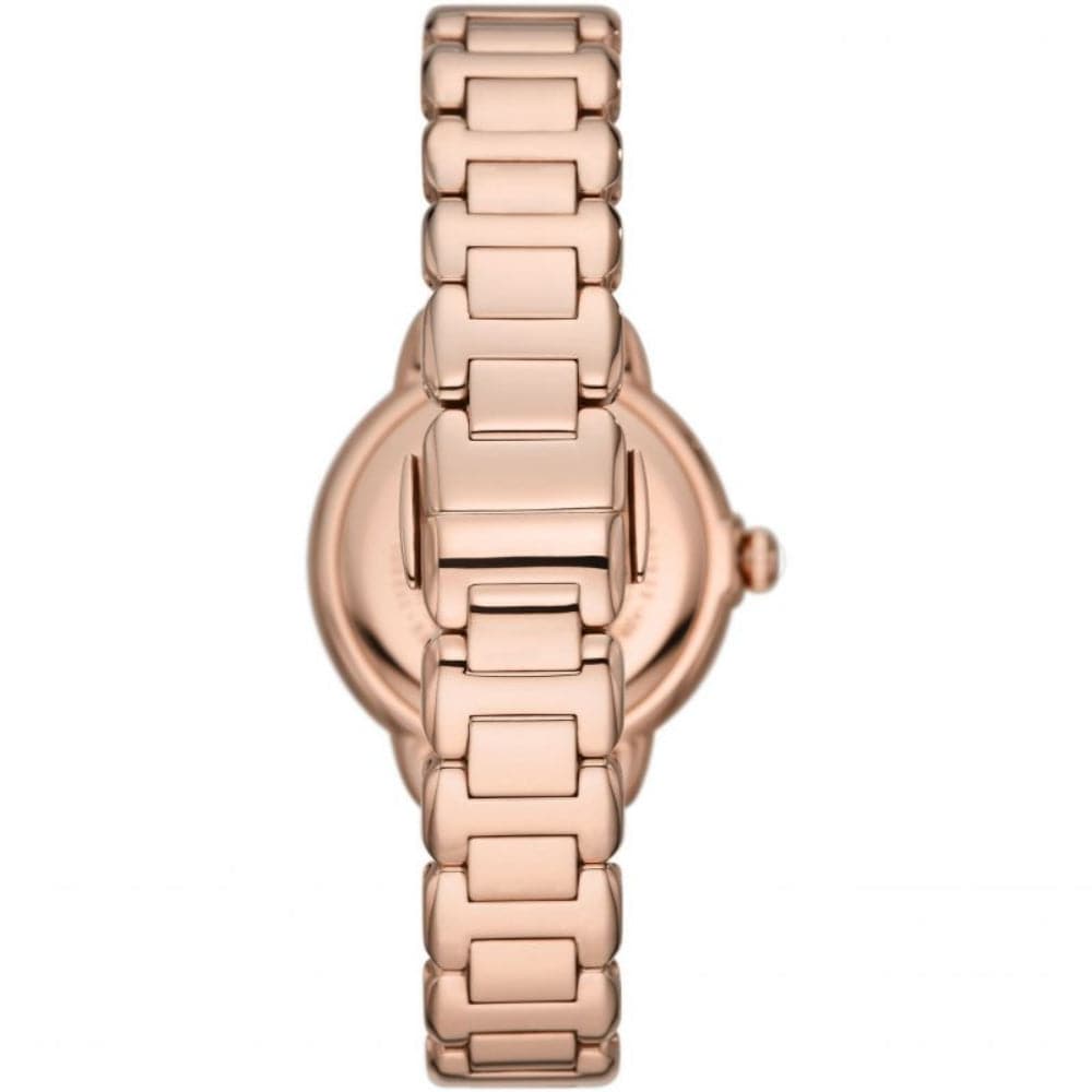 Emporio Armani Silver Dial Rose Gold Stainless Steel Strap Women Watch AR11523